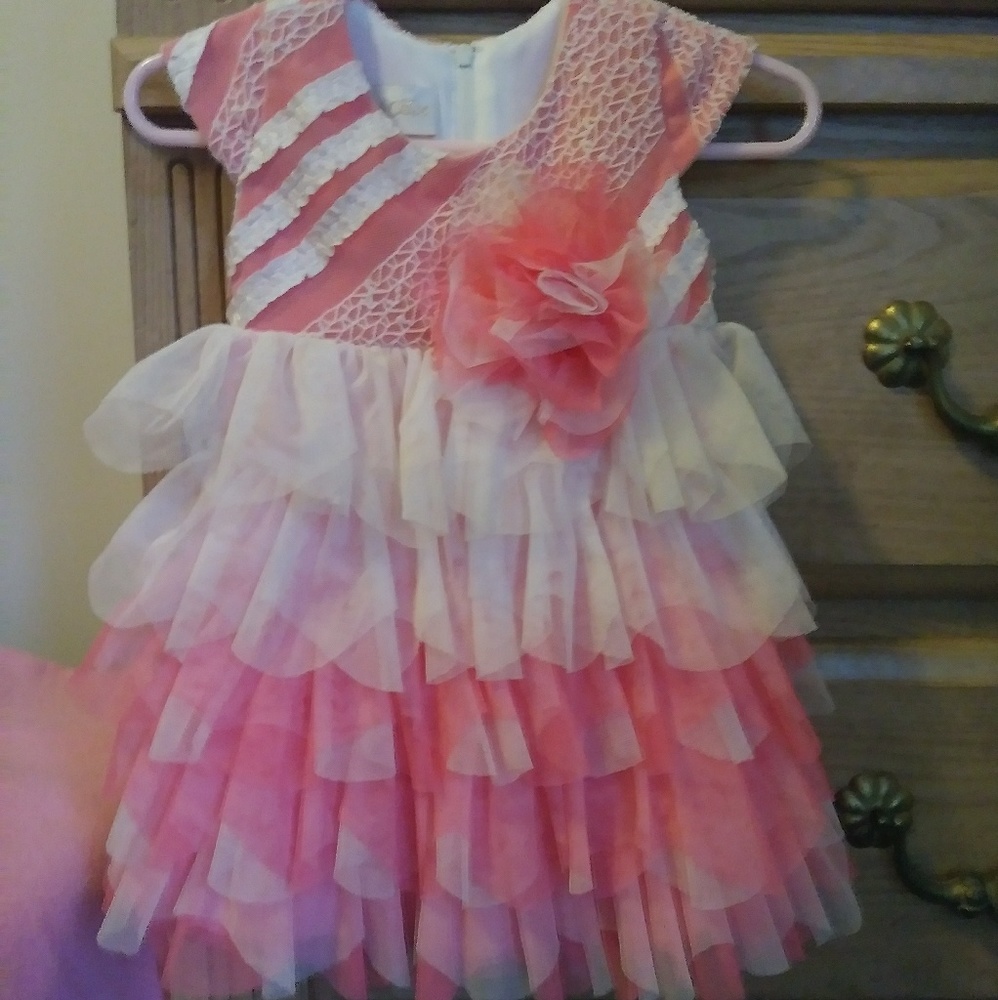 Formal Baby girls dress 9 month pink/ivory
